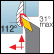Plaquita Ext. Rómbica de 35º, Áng. Posic. 112º