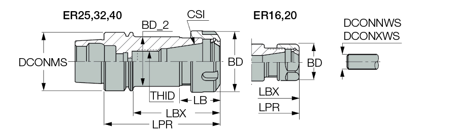HSK E40 ER16X80